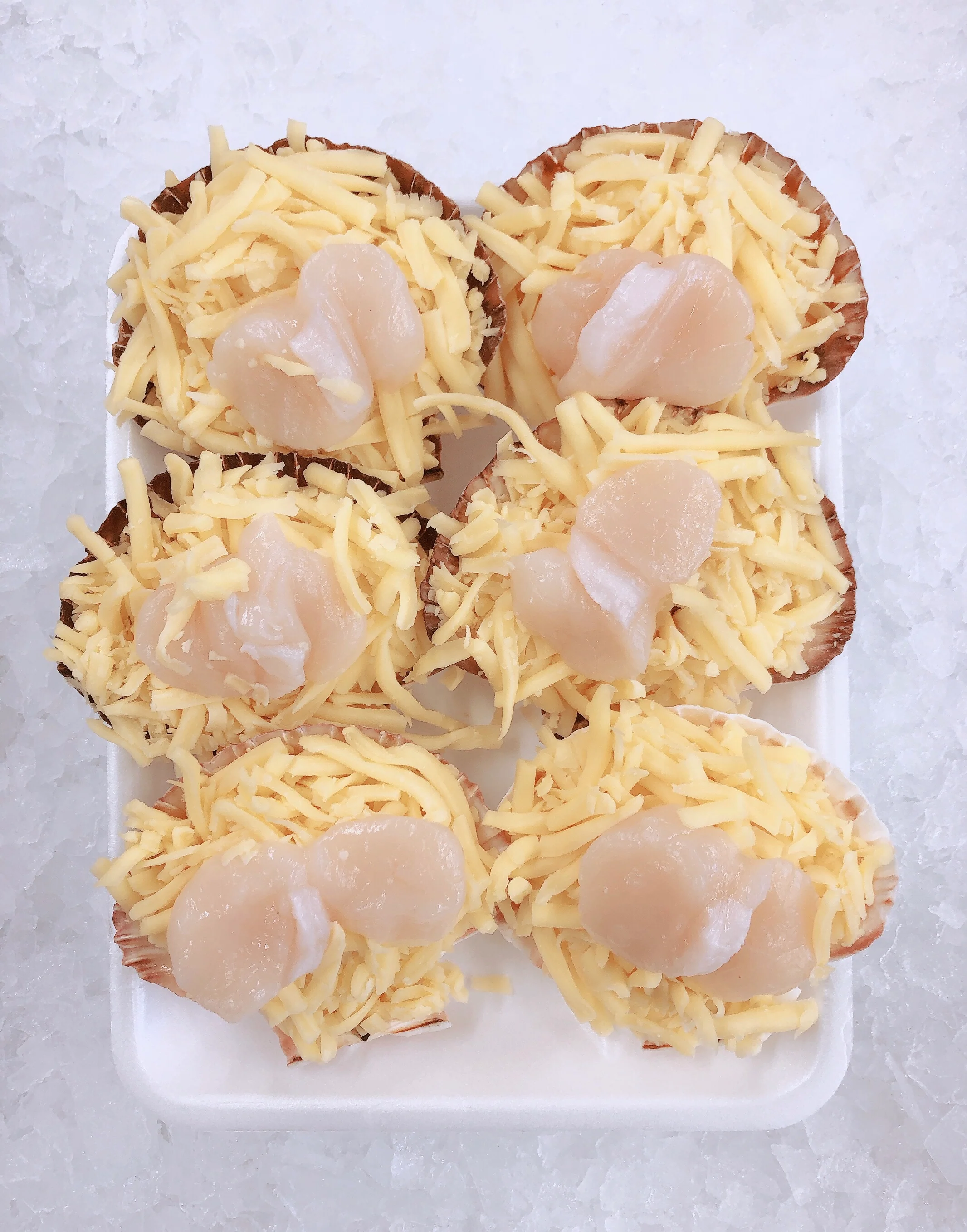 ABURI SCALLOPS WITH CHEESE & TERIYAKI SAUCE (1/2 DOZ)