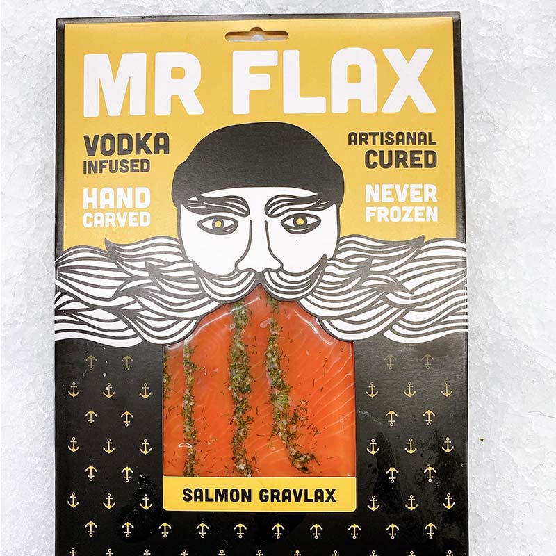 MR FLAX VODKA INFUSED ORA KING SALMON GRAVLAX 100G