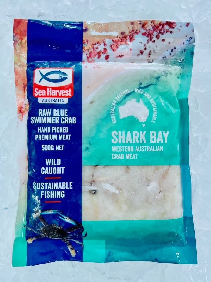 RAW SHARK BAY BLUE SWIMMER CRAB MEAT 500G