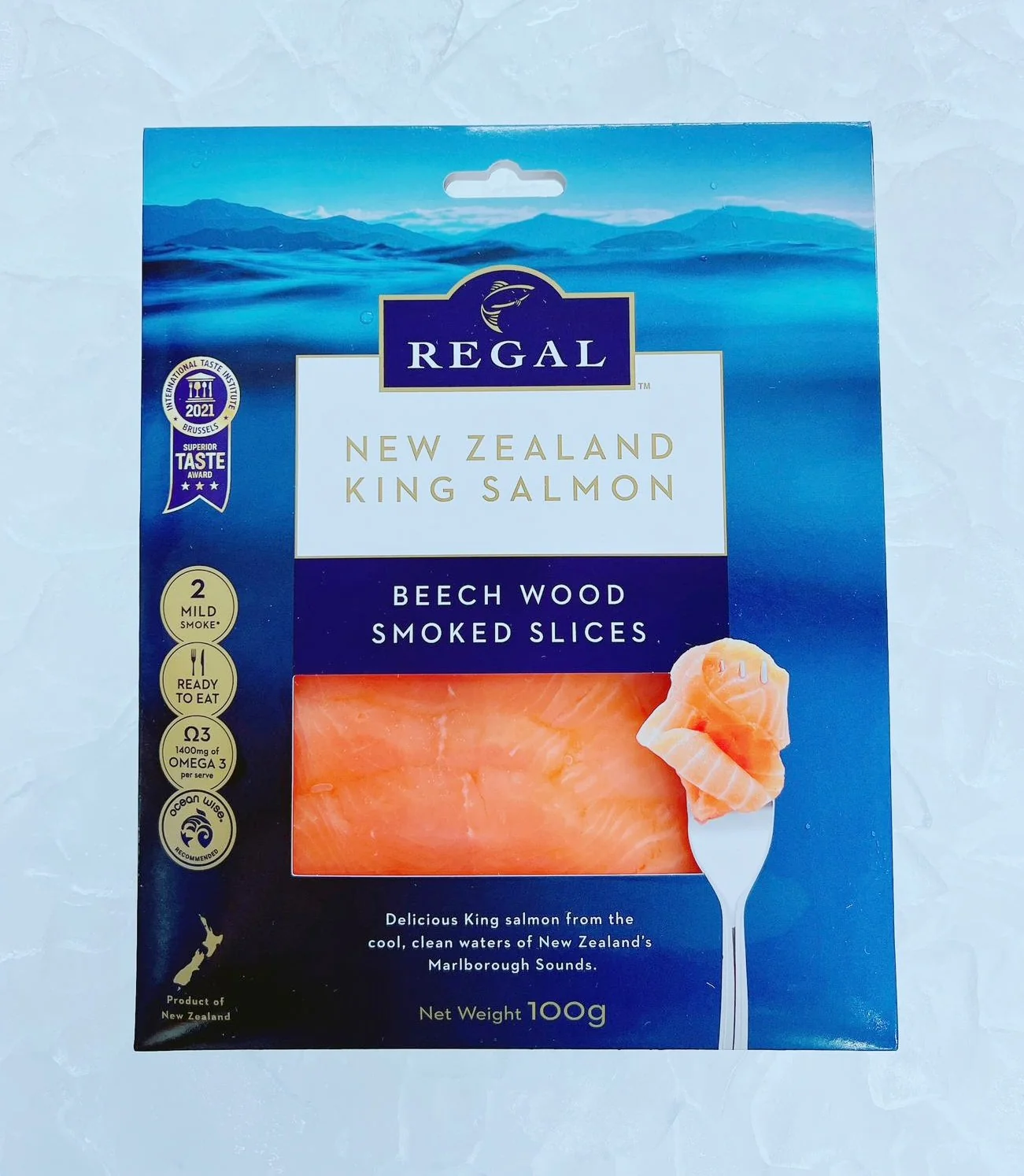 REGAL BEECH WOOD SMOKED NZ SALMON 100G