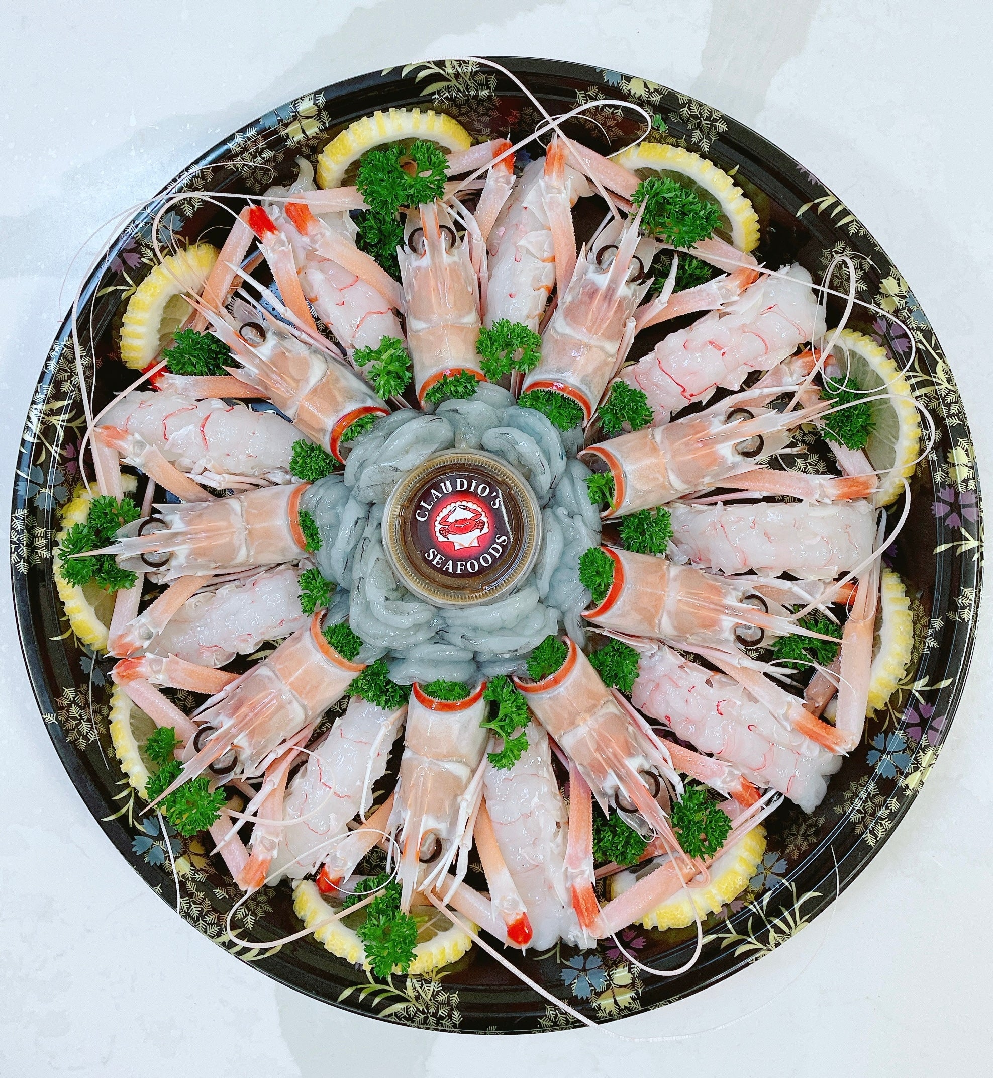 SCAMPI & PRAWN SASHIMI PLATTER
