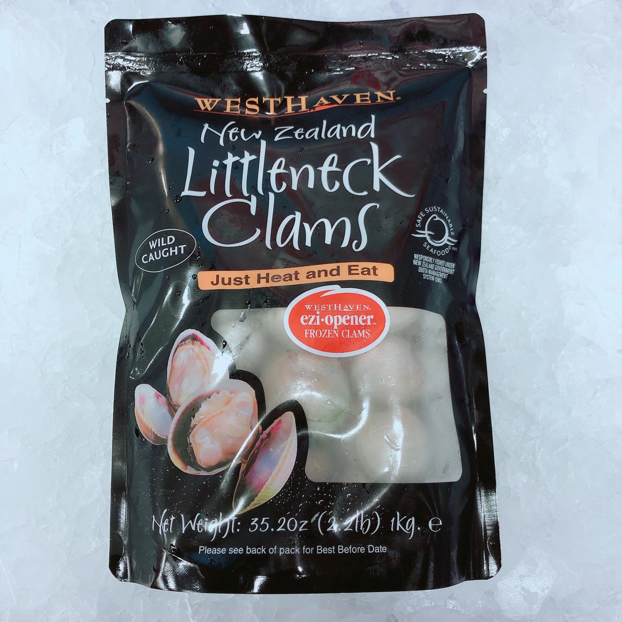 WESTHAVEN NZ LITTLENECK CLAMS 1KG